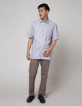 Cole Short Sleeve Shirt Texture Regular Chest Pocket