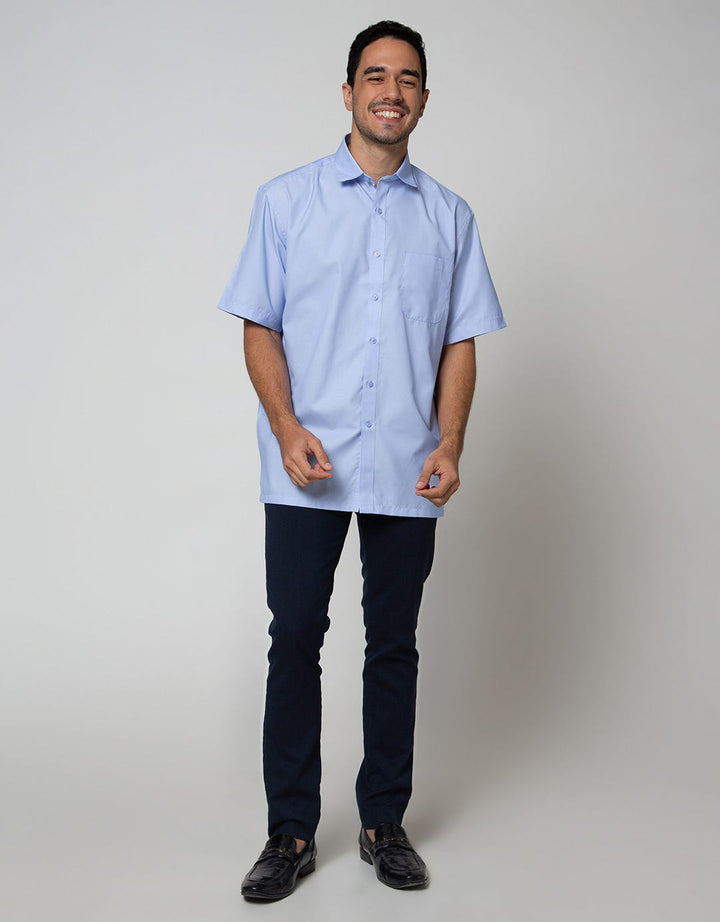 Cole Short Sleeve Shirt Texture Regular Chest Pocket
