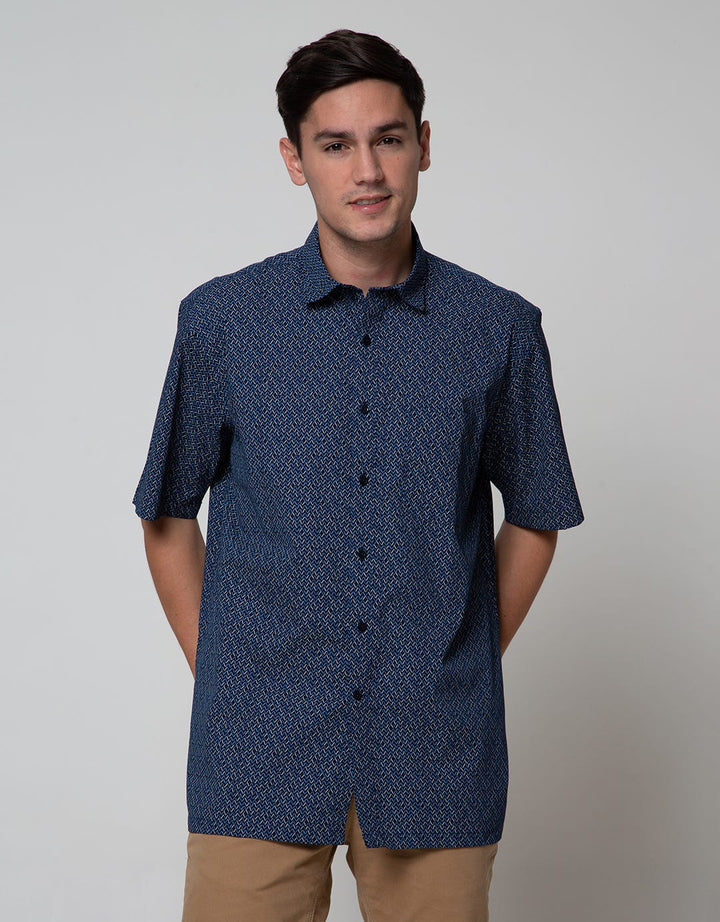 Cole Short Sleeve Shirt Print Regular