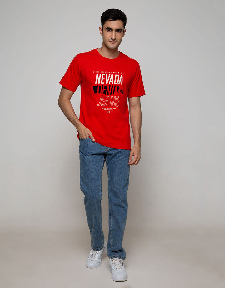 Nevada Short Sleeve T-Shirt Print Denim