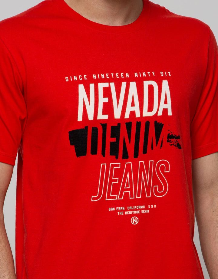 Nevada Short Sleeve T-Shirt Print Denim
