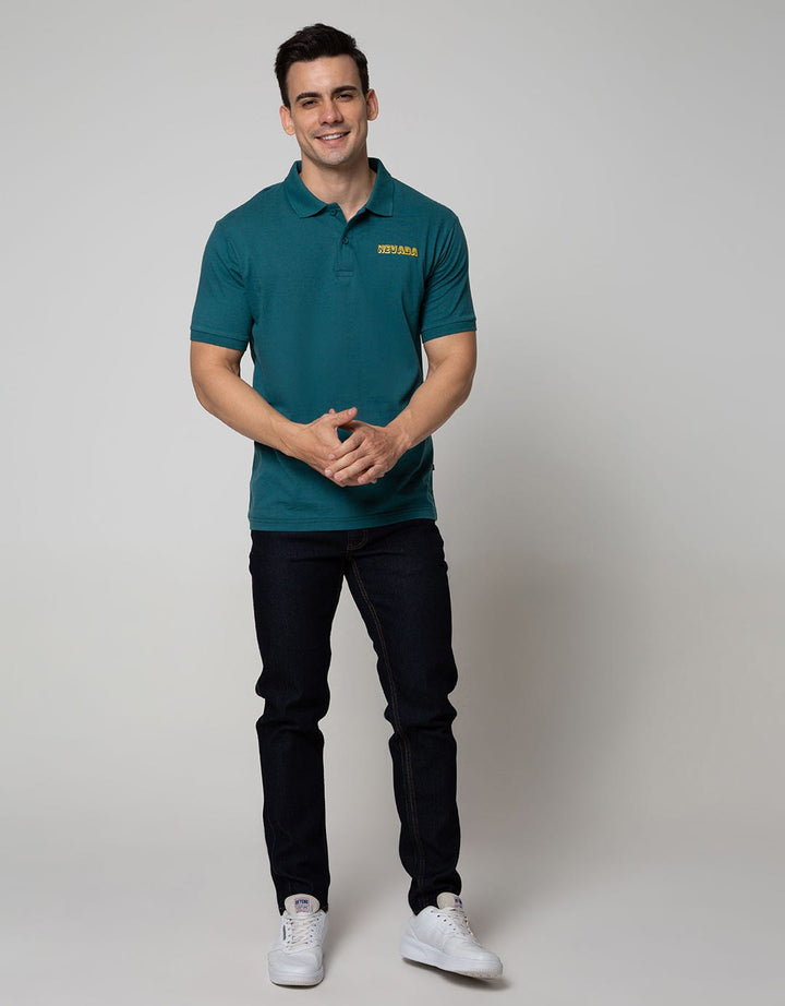 Nevada Short Sleeve Polo Shirt Basic With Print