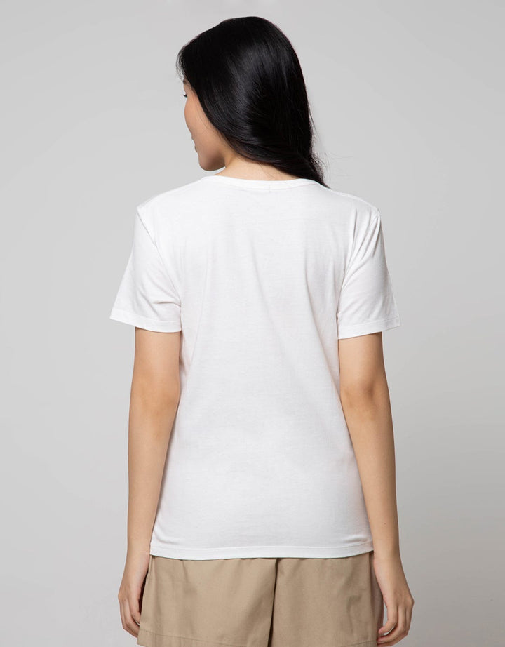 Details Short Sleeve T-Shirt Butterfly Circle Moon Chest