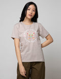 Details Short Sleeve T-Shirt Butterfly Circle Moon Chest