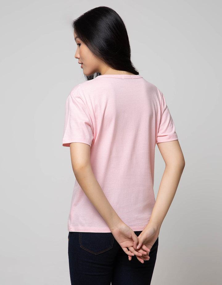 Details Short Sleeve T-Shirt Butterfly Chest Flocking