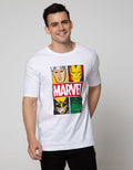 Marvel Characters Chest T-Shirt  Short Sleeve