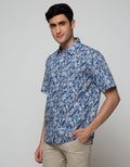 Cole Short Sleeve Shirt Woven Print Leaves