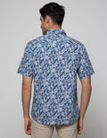 Cole Short Sleeve Shirt Woven Print Leaves