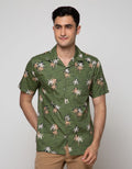 Details Short Sleeve Shirt Rayon Print