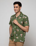 Details Short Sleeve Shirt Rayon Print