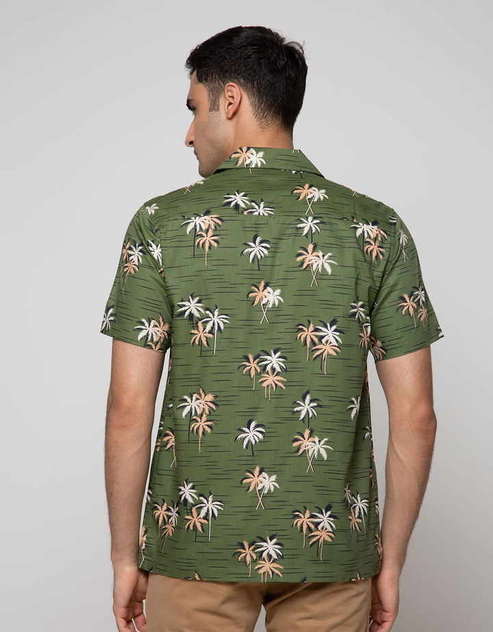 Details Short Sleeve Shirt Rayon Print