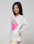 Aero Long Sleeve T-Shirt Basic Heart Rainbow Cloud