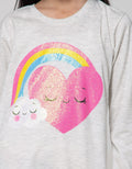 Aero Long Sleeve T-Shirt Basic Heart Rainbow Cloud