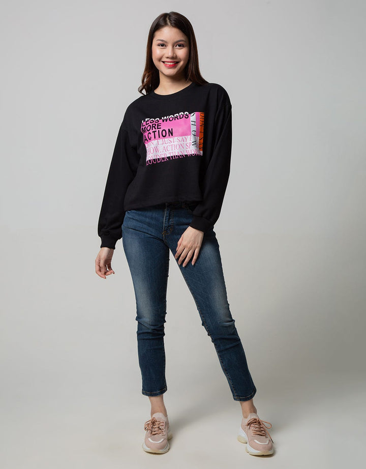 Nevada Sweatshirt Solid Less Words More Action