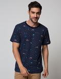 Details Short Sleeve T-Shirt Print Stripe