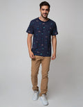 Details Short Sleeve T-Shirt Print Stripe