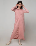 Exit Pinky Sporty Longdress With Hoodie