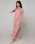 Exit Pinky Sporty Longdress With Hoodie