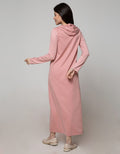 Exit Pinky Sporty Longdress With Hoodie
