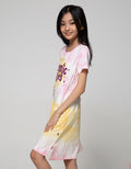 Nevada Short Sleeve Midi Dress T-Shirt 24S Print Tie Dye Cosmic Vibes:Pastel Purp:9-10:Ombre:Ss Midi Dre