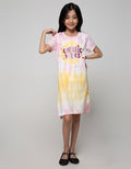 Nevada Short Sleeve Midi Dress T-Shirt 24S Print Tie Dye Cosmic Vibes:Pastel Purp:9-10:Ombre:Ss Midi Dre