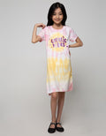Nevada Short Sleeve Midi Dress T-Shirt 24S Print Tie Dye Cosmic Vibes:Pastel Purp:9-10:Ombre:Ss Midi Dre