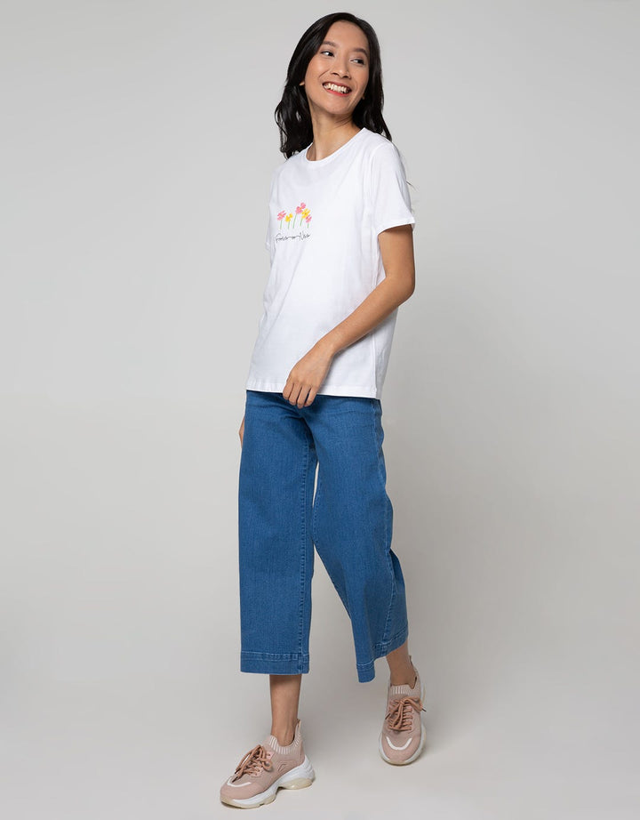 Phenomenal Short Sleeve T-Shirt Wording Flower