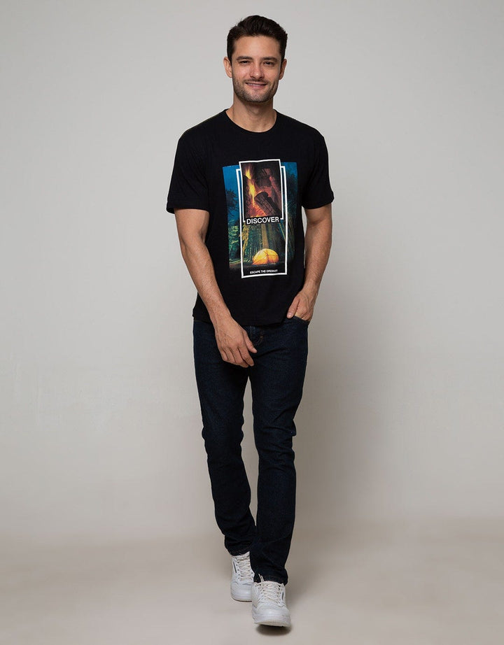 T Zone Short Sleeve T-Shirt Print Photoprint