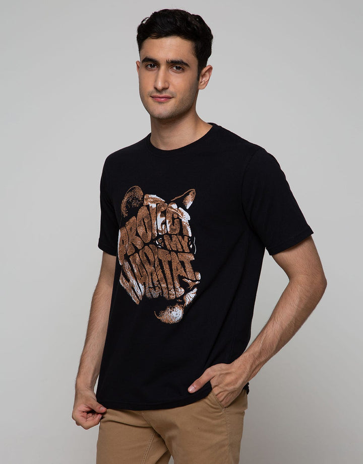 T Zone Short Sleeve T-Shirt Print Graphic Theme Animal Tiger