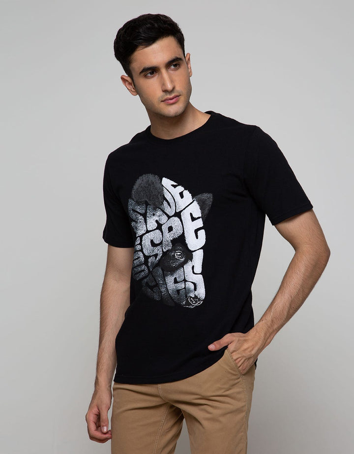 T Zone Short Sleeve T-Shirt Print Graphic Theme Animal Panda