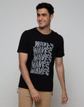 T Zone Short Sleeve T-Shirt Print Graphic Waves