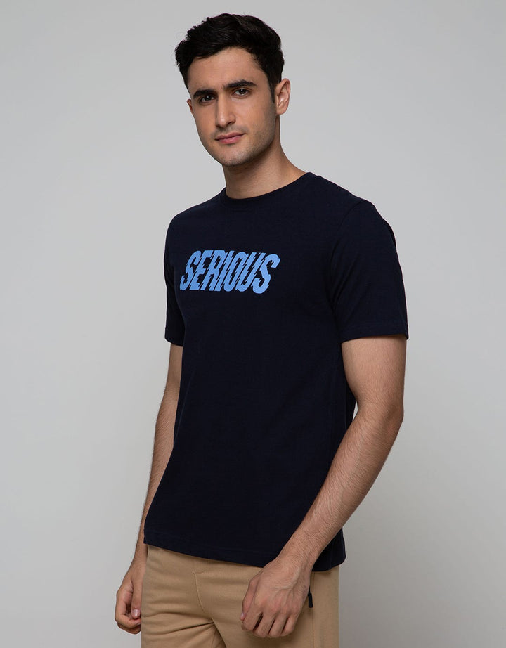 T Zone Short Sleeve T-Shirt Print Graphic Serious