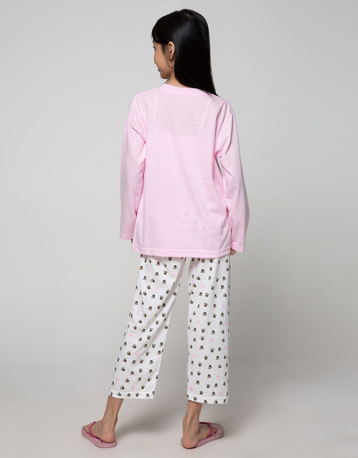 Kidz Too Top  Bottom Set Piyama Oblong Long Pants Cute Cat