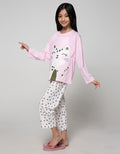 Kidz Too Top  Bottom Set Piyama Oblong Long Pants Cute Cat