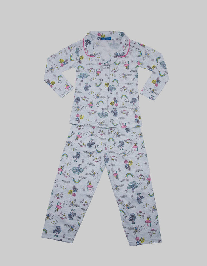 Kidz Too Top  Bottom Set Piyama Kancing Fairy