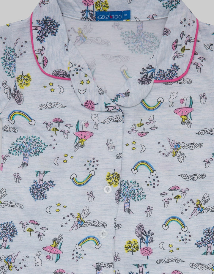 Kidz Too Top  Bottom Set Piyama Kancing Fairy