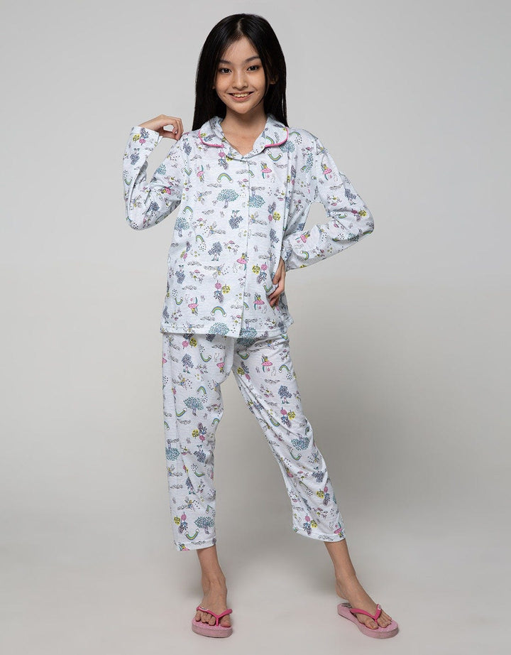 Kidz Too Top  Bottom Set Piyama Kancing Fairy