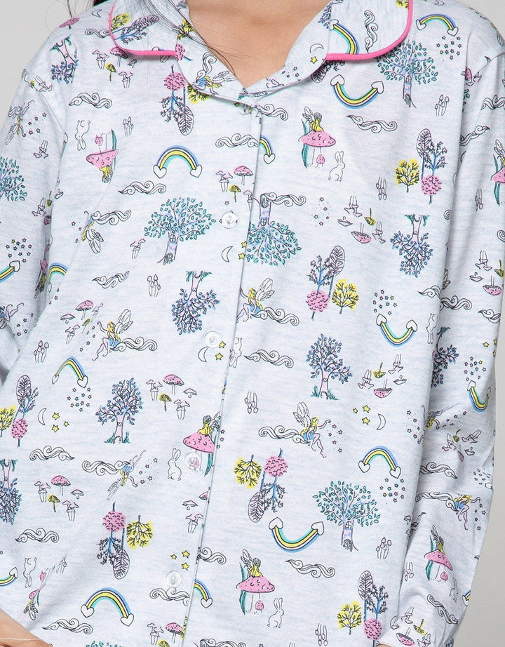 Kidz Too Top  Bottom Set Piyama Kancing Fairy