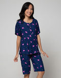 Nevada Short Sleeve Pajama Capri Pine Minggo