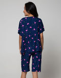 Nevada Short Sleeve Pajama Capri Pine Minggo