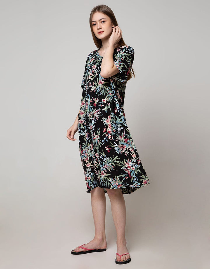 St. Yves Short Sleeve Midi Dress Bird Park