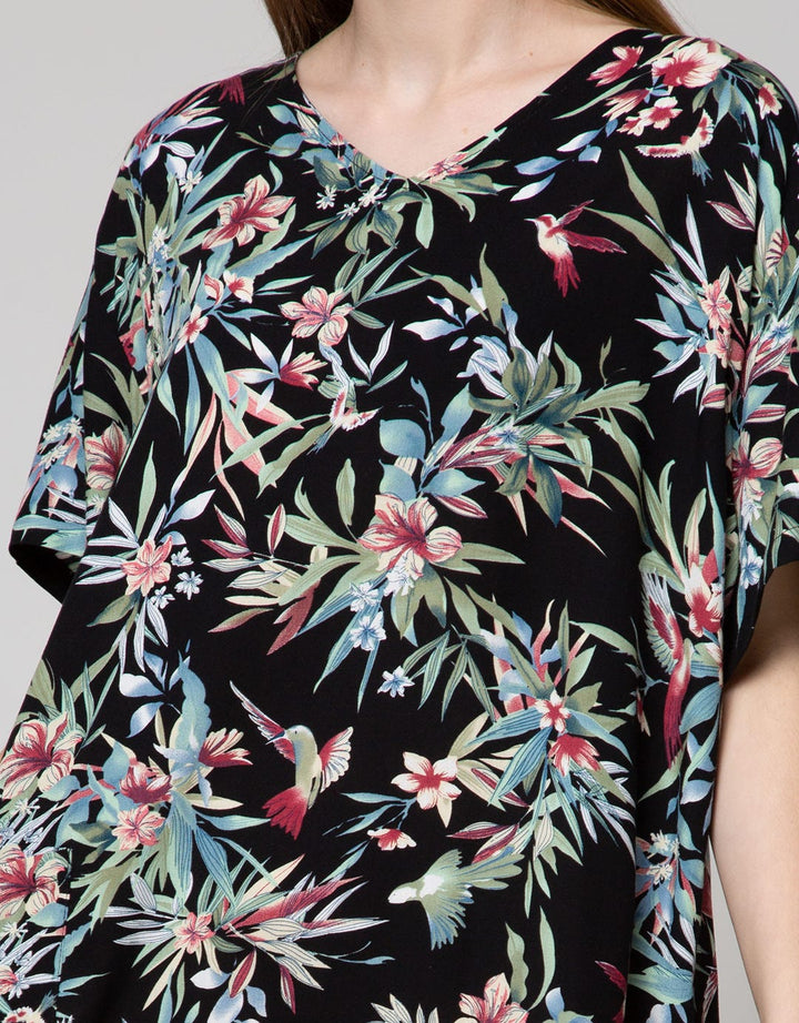 St. Yves Short Sleeve Midi Dress Bird Park