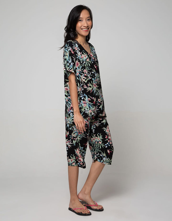 St. Yves Short Sleeve Pajama Capri Bird Park
