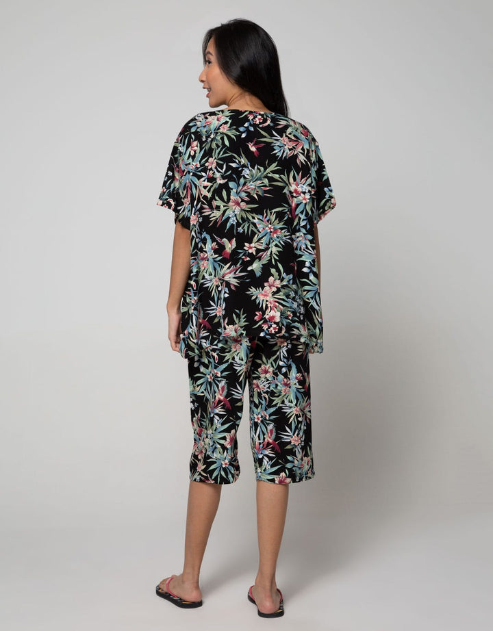 St. Yves Short Sleeve Pajama Capri Bird Park