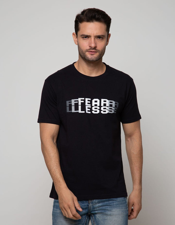 T Zone Short Sleeve T-Shirt Big Size Wording Fearle