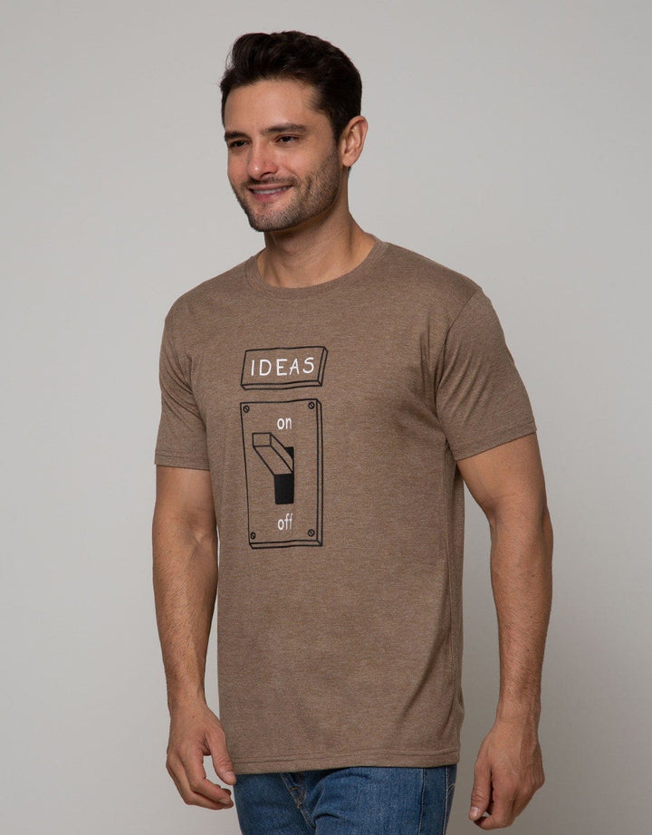 T Zone Short Sleeve T-Shirt Big Size Wording On Off