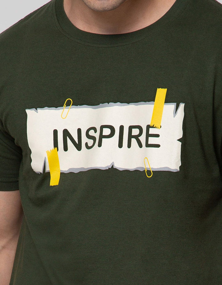 T Zone Short Sleeve T-Shirt Big Size Print Inspire