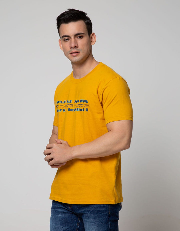 T Zone Short Sleeve T-Shirt Big Size Print Theme Graphic Explorer