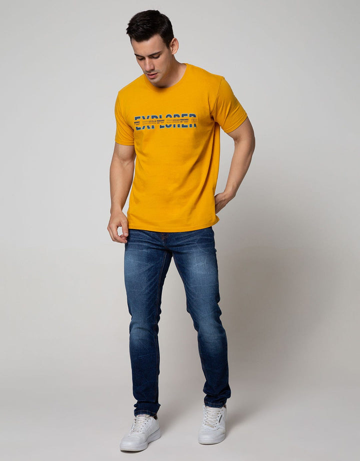 T Zone Short Sleeve T-Shirt Big Size Print Theme Graphic Explorer