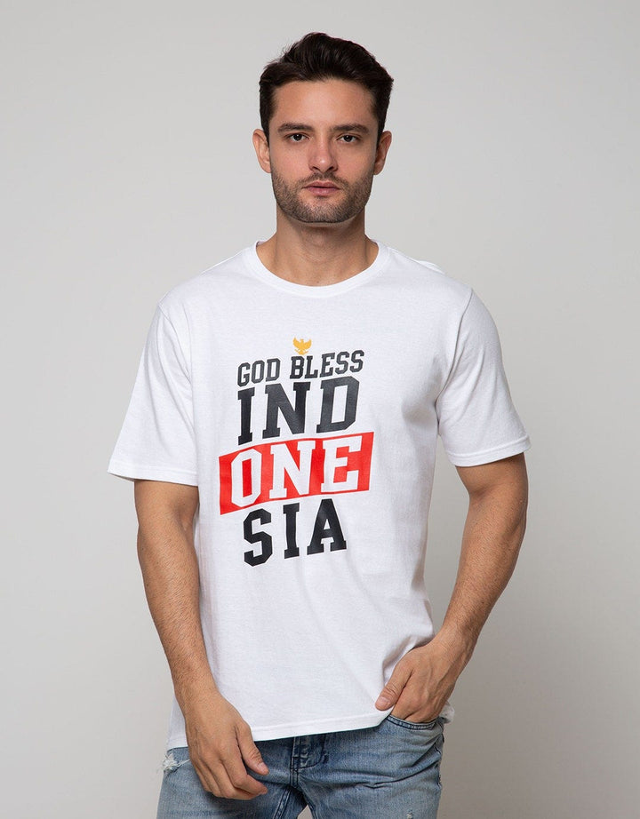 T Zone Short Sleeve T-Shirt God Bless Indonesia